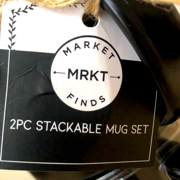 Set of 2 stackable ceramic Coffee 20 oz mugs - Picture 3 of 4